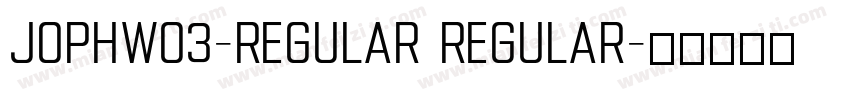 JophW03-Regular Regular字体转换